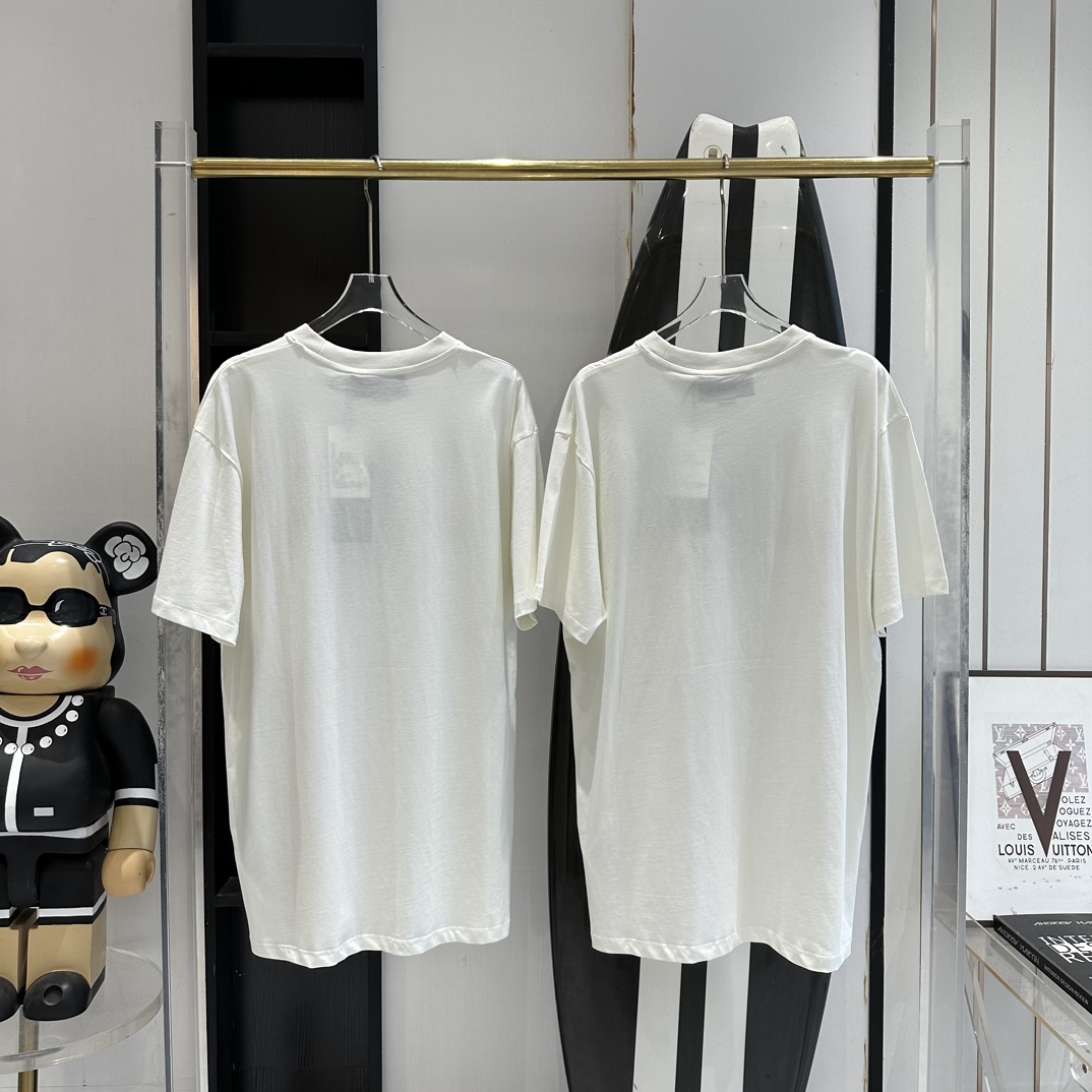 Gucci T-Shirt Aus Baumwolljersey Mit Print in Weiß